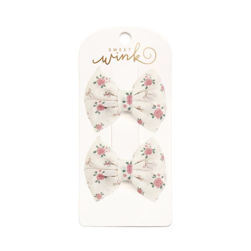 Sweet Wink Sweet Wink Rose Tulle Bow Clip Set
