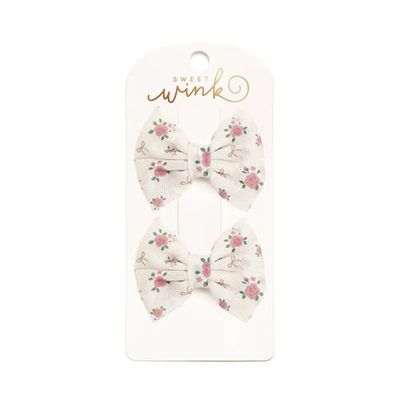 Sweet Wink Sweet Wink Rose Tulle Bow Clip Set