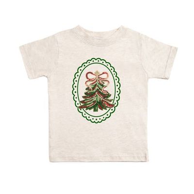 Sweet Wink Sweet Wink Sequin Christmas Tree Patch Short Sleeve T-Shirt (Toddler, Little Kid & Big Kid)