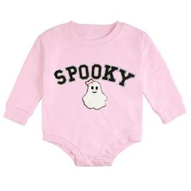 Sweet Wink Sweet Wink Spooky Patch Halloween Long Sleeve Romper