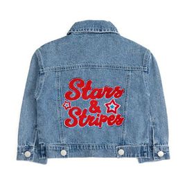 Sweet Wink Sweet Wink Stars and Stripes Patch Denim Jacket 