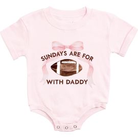 Sweet Wink Sweet Wink Sundays Are For Football With Daddy Short Sleeve Romper