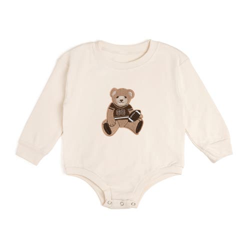 Sweet Wink Sweet Wink Teddy Bear Patch Long Sleeve Romper