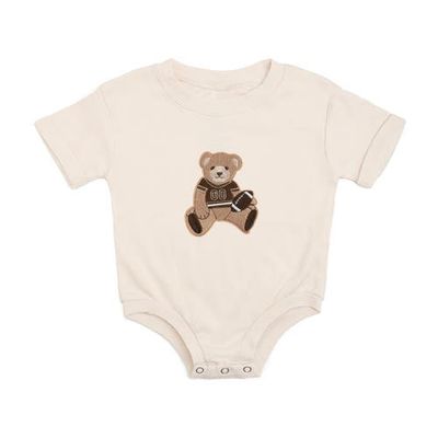 Sweet Wink Sweet Wink Teddy Bear Patch Short Sleeve Romper