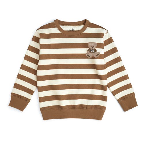 Sweet Wink Sweet Wink Teddy Bear Patch Striped Sweatshirt