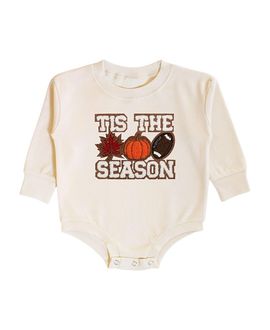 Sweet Wink Sweet Wink Tis The Season Pumpkin Patch Long Sleeve Romper