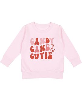 Sweet Wink Sweet Wink Unisex Candy Cane Cutie Christmas Sweatshirt
