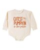 Sweet Wink Sweet Wink Unisex Cutest Pumpkin In The Patch Long Sleeve Romper - 1