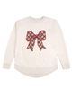 Sweet Wink Sweet Wink Women's Christmas Plaid Bow Patch Sweatshirt - 1