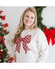 Sweet Wink Sweet Wink Women's Christmas Plaid Bow Patch Sweatshirt - 4