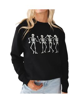Sweet Wink Sweet Wink Women's Glow In The Dark Silly Skelly Halloween Sweatshirt
