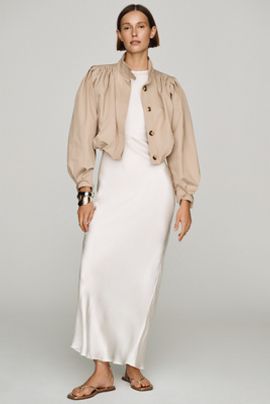 S/W/F Asymmetric Maxi Slip Dress