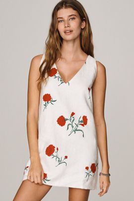 S/W/F Cotton V-Neck Shift Dress