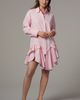 S/W/F Long-Sleeve Ruffled Mini Shirtdress - 1