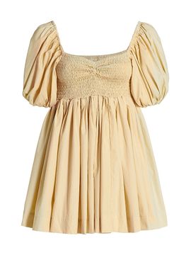 SWF Women's Puff-Sleeve Babydoll Dress