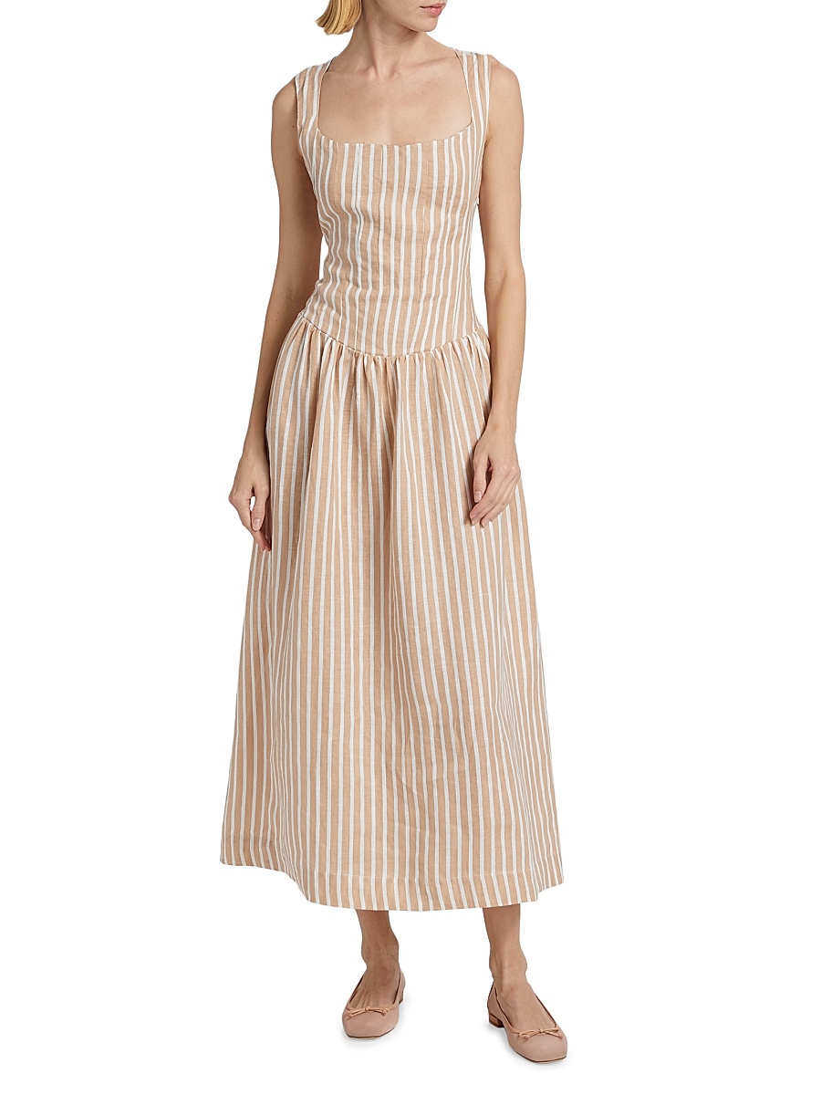 big and tall slim fit dress shirts Timely Matter Dark Rust Red Belted Sleeveless Midi Dress main image 0