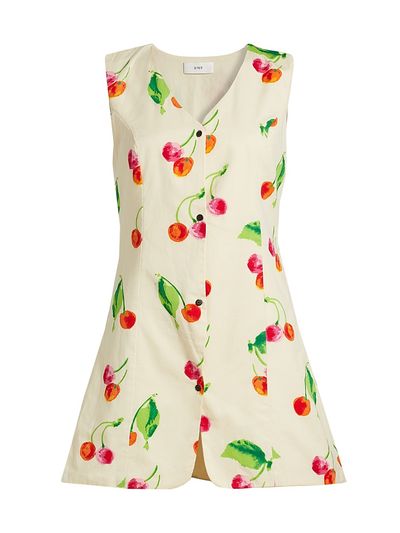 SWF Women's This Time Cherry Print Vest Minidress