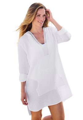 Swim 365 Swim 365 Embroidered Cotton Gauze Cover Up