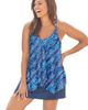 Swim 365 Swim 365 Longer Length Draped Mesh Racerback Tankini Top - 1
