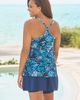 Swim 365 Swim 365 Longer Length Draped Mesh Racerback Tankini Top - 2