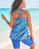 Swim 365 Swim 365 Longer Length Ruched V Neck Braided Racerback Tankini Top - 2