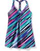 Swim 365 Swim 365 Longer Length Ruched V Neck Braided Racerback Tankini Top - 5