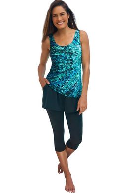 Swim 365 Swim 365 Longer Length Scoop Neck Tankini Top
