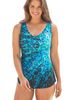 Swim 365 Swim 365 Sarong V Neck Tummy Control One Piece Swimsuit - 1