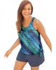 Swim 365 Swim 365 Scoop-Neck Blouson Tummy Control Two-Piece Swim Set - 1
