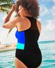 Swimsuits for All Swimsuits for All Chlorine Resistant High Neck Zip One Piece Swimsuit - 2