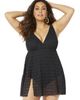Swimsuits for All Swimsuits for All Crochet Side Slit V Neck Swimdress - 1