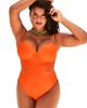 Swimsuits for All Swimsuits for All Cup Sized Mesh Underwire One Piece Swimsuit - 1