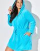 Swimsuits for All Swimsuits for All French Terry Tie Waist Hoodie Cover Up - 4
