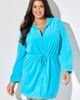 Swimsuits for All Swimsuits for All French Terry Tie Waist Hoodie Cover Up - 5