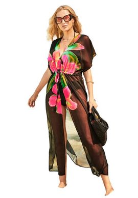 Swimsuits for All Swimsuits for All Open Front Tie Waist Maxi Cover Up