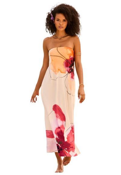 Swimsuits for All Swimsuits for All Pack & Go Bandeau Wrinkle Resistant Maxi Cover Up Dress (plus Available)