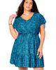 Swimsuits for All Swimsuits for All Pack & Go Wrinkle Resistant V Neck Short Sleeve Cover Up Dress (plus Available) - 1