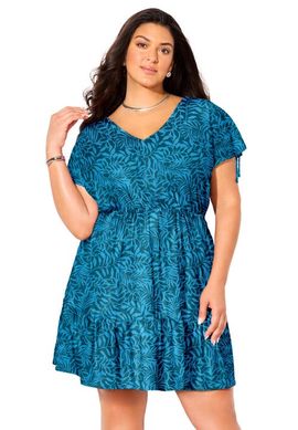 Swimsuits for All Swimsuits for All Pack & Go Wrinkle Resistant V Neck Short Sleeve Cover Up Dress (plus Available)