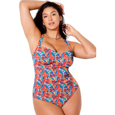 Swimsuits for All Swimsuits for All Ruched Twist Front One Piece Swimsuit