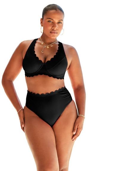 Swimsuits for All Swimsuits for All Scallop Trim Underwire Bikini Top