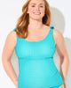 Swimsuits for All Swimsuits for All Scoop Neck Tie Shoulder Tankini Top - 2