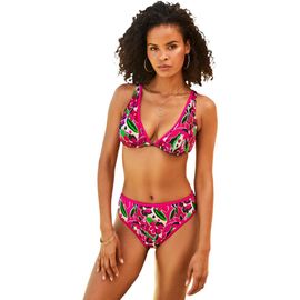 Swimsuits for All Swimsuits for All Shimmer Contrast Trim Underwire Bikini Top