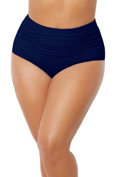 Swimsuits for All Swimsuits for All Shirred High Waist Tummy Control Swim Brief
