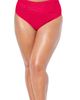 Swimsuits for All Swimsuits for All Side Knot Drape Overlay High Waist Swim Brief - 1