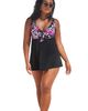 Swimsuits for All Swimsuits for All Tie Front V Neck Swimdress - 1