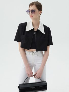 SY2C Collared Crop Jacket [2color]
