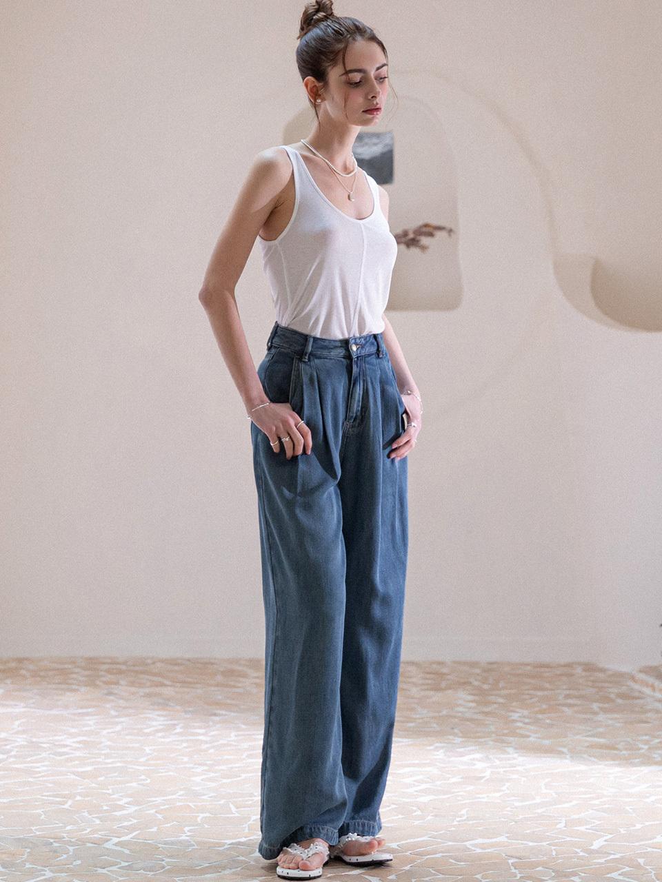 SY2C Cooling Two-Tuck Wide Pants