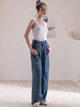 SY2C Cooling Two-Tuck Wide Pants