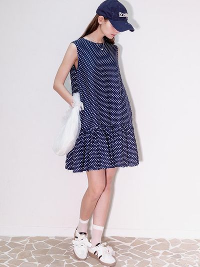 SY2C Dot Mini Frill Dress