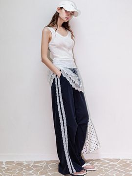 SY2C Double Lace Line Jogger Pants